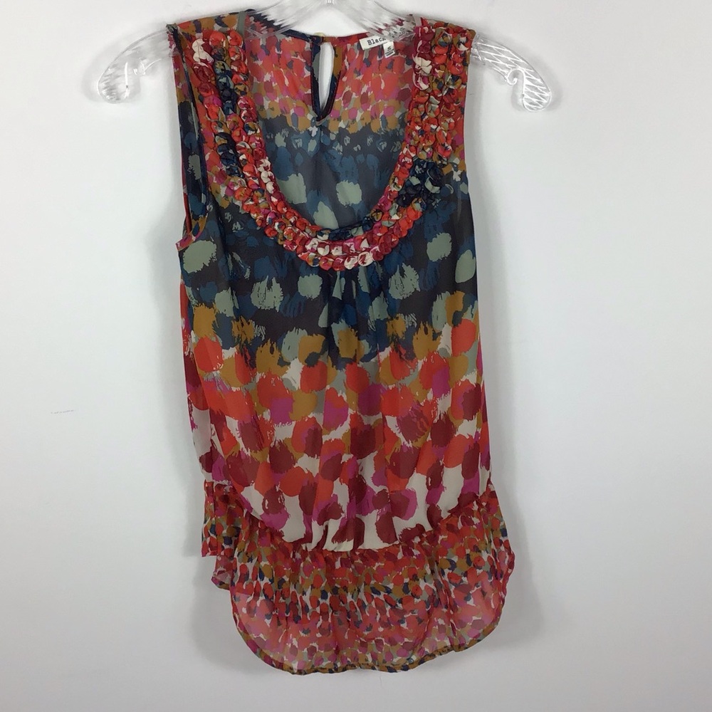 Black Rainn Multicolor Sleeveless Blouse